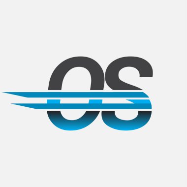 İlk logo işletim şirketi adı siyah-mavi, Basit ve Modern Logo Tasarımı.