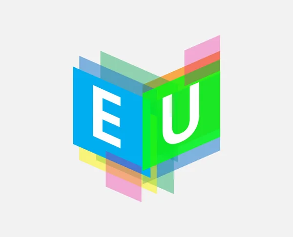 Lettre Logo Avec Forme Géométrique Colorée Conception Logo Combinaison Lettre — Image vectorielle
