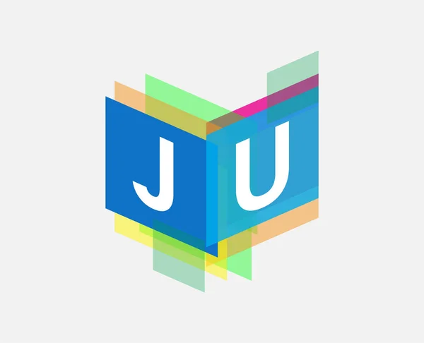 Letter Logo Met Kleurrijke Geometrische Vorm Letter Combinatie Logo Ontwerp — Stockvector