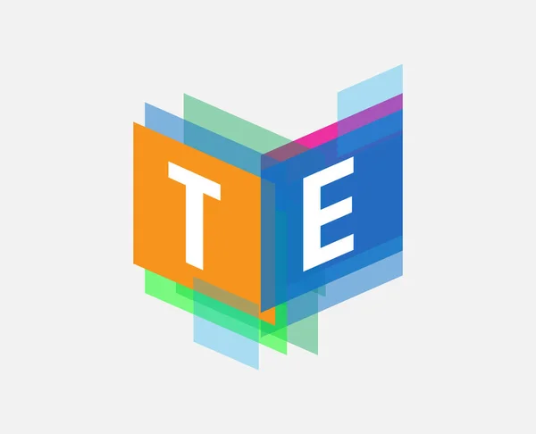 Logo Letter Barevným Geometrickým Tvarem Designem Loga Pro Kreativní Průmysl — Stockový vektor