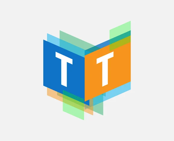 Logo Barevným Geometrickým Tvarem Designem Loga Pro Kreativní Průmysl Web — Stockový vektor