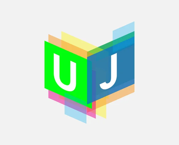 Letter Logo Met Kleurrijke Geometrische Vorm Letter Combinatie Logo Ontwerp — Stockvector