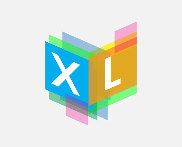 Dopis Logo Barevným Geometrickým Tvarem Design Loga Pro Kreativní Průmysl — Stockový vektor