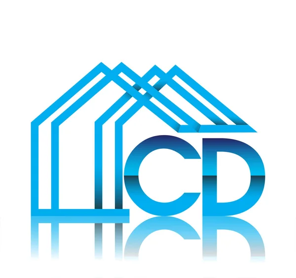 Logotipo Inicial Com Ícone Casa Logotipo Negócio Desenvolvedor Propriedade —  Vetores de Stock