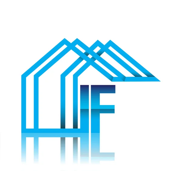Initiales Logo Mit Haussymbol Firmenlogo Und Bauträger — Stockvektor