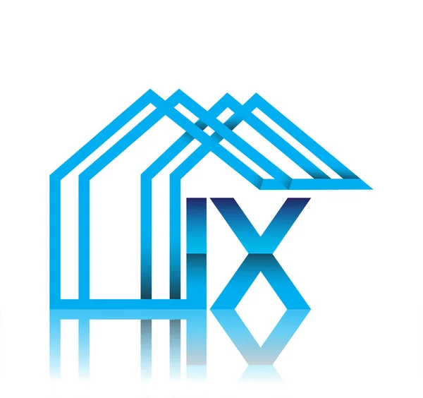 Initieel Logo Met Huispictogram Bedrijfslogo Projectontwikkelaar — Stockvector
