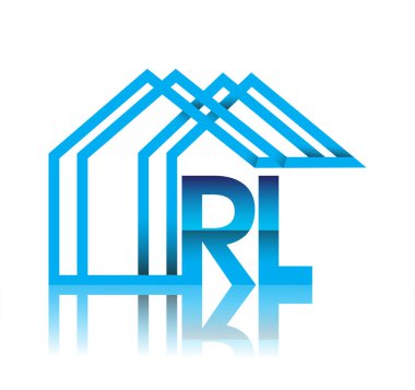 ilk logo RL ev simgesi, iş logosu ve emlak geliştiricisi.