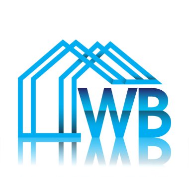 ilk logo WB ev simgesi, iş logosu ve emlak geliştiricisi.