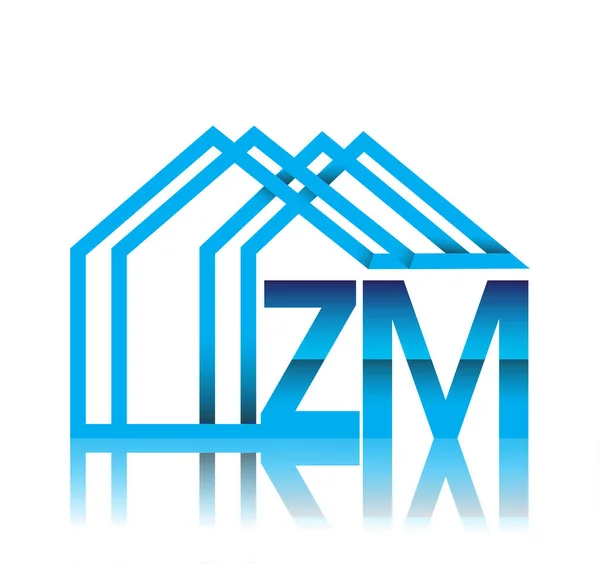 Logotipo Inicial Com Ícone Casa Logotipo Negócio Desenvolvedor Propriedade — Vetor de Stock