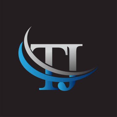 İlk harf TJ logotype şirketinin adı mavi ve gri renkli desenli. iş ve şirket kimliği için vektör logosu.