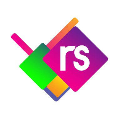 Renkli geometrik şekilli SC harfi logosu, yaratıcı sanayi, web, iş ve şirket için harf kombinasyonu tasarımı.