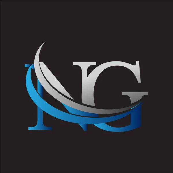 Harf Logotype Şirketi Adı Mavi Gri Renkli Şirket Kimliği Için — Stok Vektör