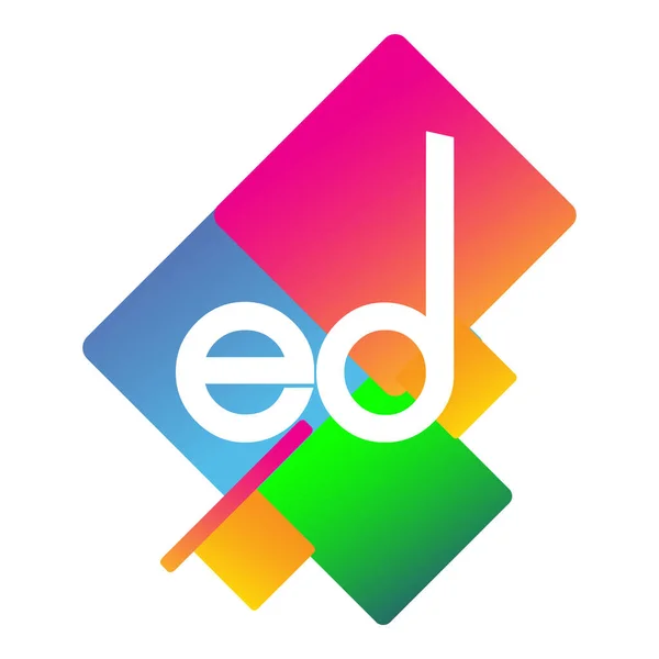 Logo Literowe Kolorowym Kształtem Geometrycznym Logo Kombinacji Liter Dla Branży — Wektor stockowy