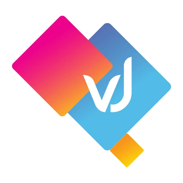 Letter Logo Colorful Geometric Shape Letter Combination Logo Design Creative — Stock Vector