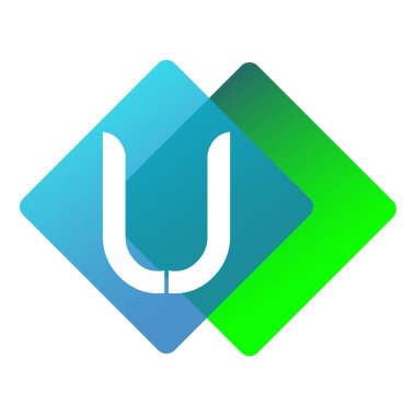 Renkli geometrik şekilli LJ logosu, yaratıcı endüstri, web, iş ve şirket için harf kombinasyonu tasarımı.