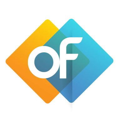 Renkli geometrik şekilli logo harfi, yaratıcı endüstri, web, iş ve şirket için harf kombinasyonu tasarımı.