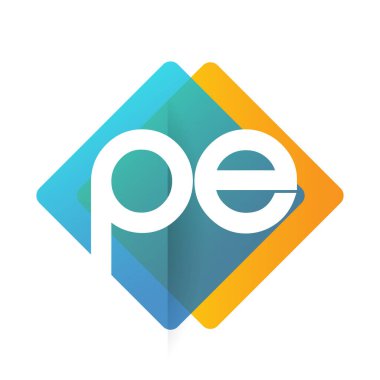 Renkli geometrik şekilli Beden Eğitimi logosu, yaratıcı endüstri, web, iş ve şirket için harf kombinasyonu tasarımı.