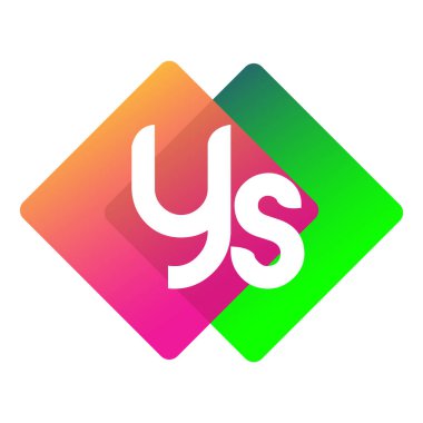 YS harfi renkli geometrik şekilli logo, yaratıcı endüstri, web, iş ve şirket için harf kombinasyonlu logo tasarımı.