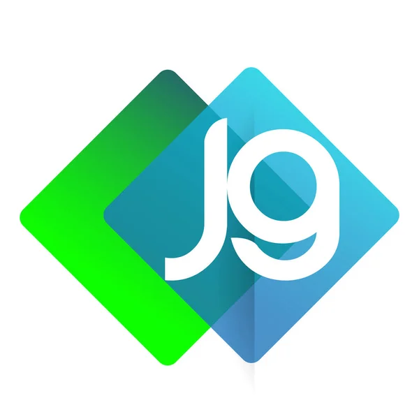 Carta Logotipo Com Forma Geométrica Colorida Design Logotipo Combinação Letras — Vetor de Stock