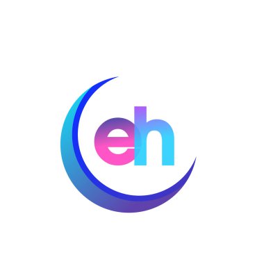 İlk harf EH logotype şirketi adı, renkli ve şık tasarım. iş ve şirket kimliği için vektör logosu.