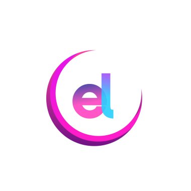 İlk harf EL logotype şirket adı, renkli ve şık tasarım. iş ve şirket kimliği için vektör logosu.