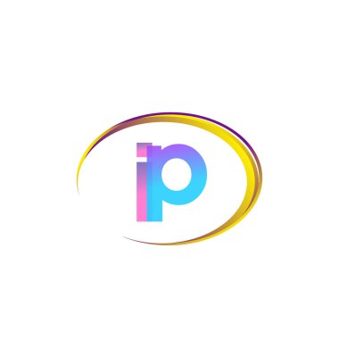 İlk harf IP logotype şirketi adı, renkli ve şık tasarım. iş ve şirket kimliği için vektör logosu.
