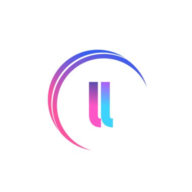 İlk harf LL logotype şirket adı, renkli ve şık tasarım. iş ve şirket kimliği için vektör logosu.