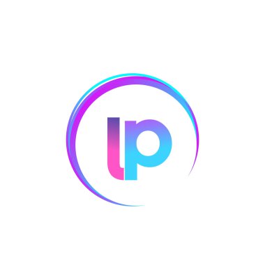 İlk harf LP logotype şirket adı, renkli ve şık tasarım. iş ve şirket kimliği için vektör logosu.