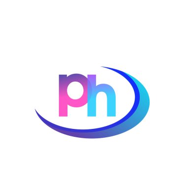 İlk harf PH logotype şirketi adı, renkli ve şık tasarım. iş ve şirket kimliği için vektör logosu.