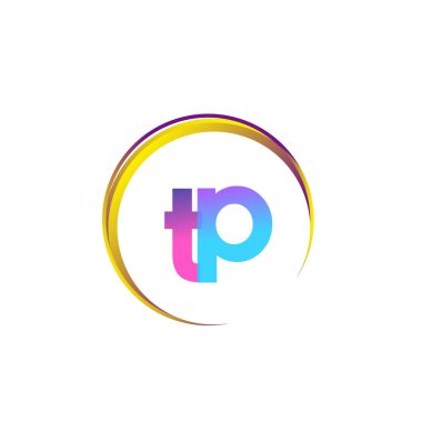 İlk harf TP logotype şirket adı, renkli ve şık tasarım. iş ve şirket kimliği için vektör logosu.