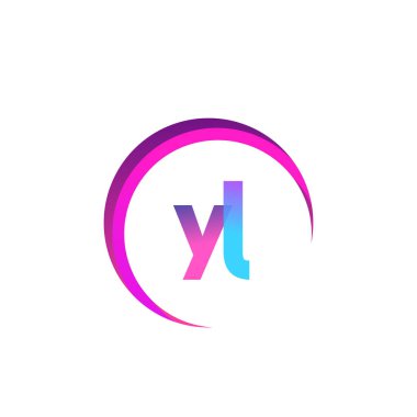 İlk harf YL logotype şirket adı, renkli ve şık tasarım. iş ve şirket kimliği için vektör logosu.