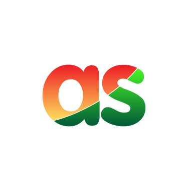 İlk harf AS Logo Küçük harf, renkli logotip Modern ve Basit Logo Tasarımı.