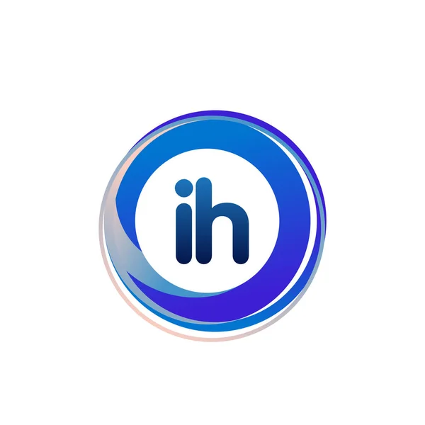 Letter Logo Met Kleurrijke Cirkel Letter Combinatie Logo Design Met — Stockvector