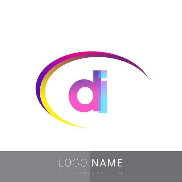Harf Logotype Şirket Adı Renkli Şık Tasarım Şirket Kimliği Için — Stok Vektör