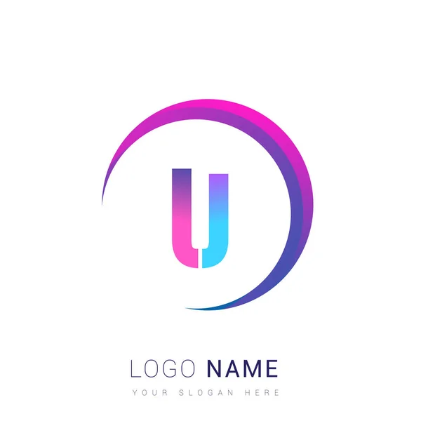 Початкова Літера Logotype Назва Компанії Барвистий Малий Дизайн Векторний Логотип — стоковий вектор