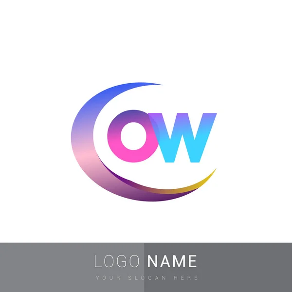 Harf Logotype Şirketi Adı Renkli Şık Tasarım Şirket Kimliği Için — Stok Vektör