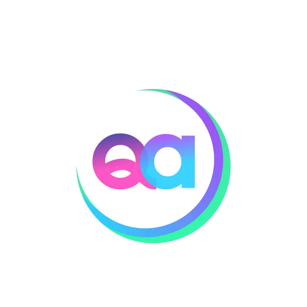 Początkowa Litera Logotyp Nazwa Firmy Kolorowe Swoosh Projektu Logo Wektora — Wektor stockowy