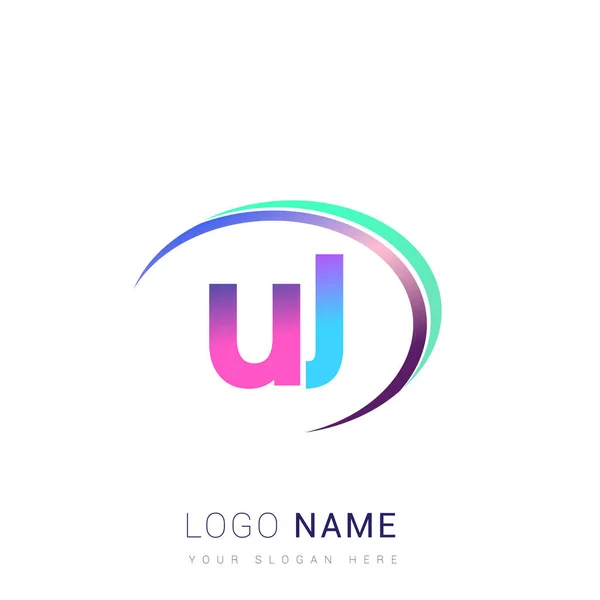 Початкова Назва Компанії Logotype Барвистий Шумний Дизайн Векторний Логотип Особистості — стоковий вектор