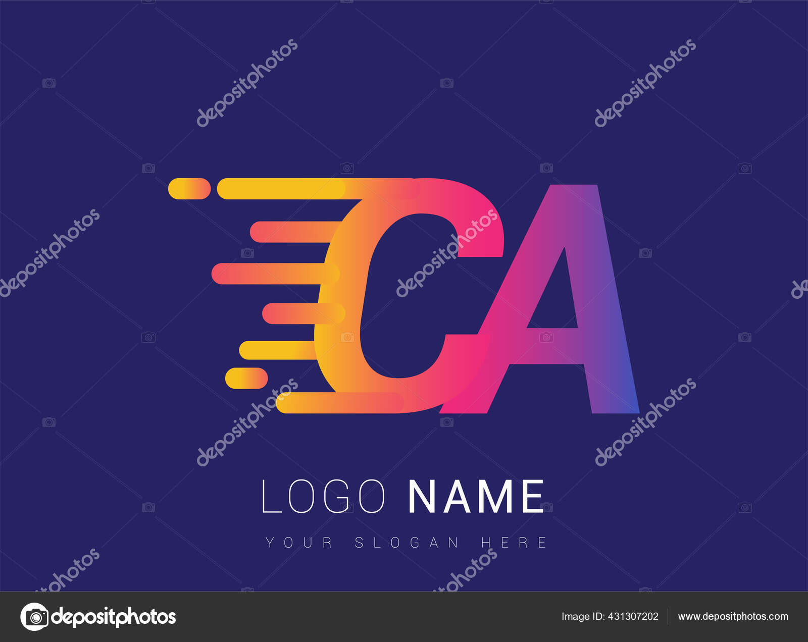 Начальное Письмо Скорость Логотип Дизайн Шаблон Логотип Название.