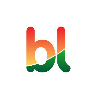 İlk Harf BL Logosu Küçük Harf, Renkli Logotype Modern ve Basit Logo Tasarımı.