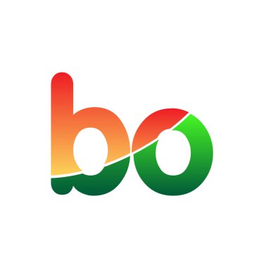 İlk Harf BO Logosu Küçük Harf, Renkli Logotype Modern ve Basit Logo Tasarımı.