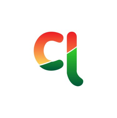 İlk Harf CL Logosu Küçük Harf, Renkli Logotype Modern ve Basit Logo Tasarımı.