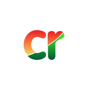 İlk Harf CR Logosu Küçük Harf, Renkli Logotype Modern ve Basit Logo Tasarımı.