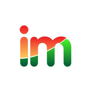 İlk Harf IM Logosu Küçük Harf, Renkli Logotype Modern ve Basit Logo Tasarımı.