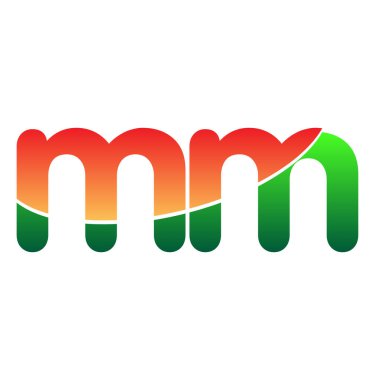 İlk Harf MM Logosu Küçük Harf, Renkli Logotype Modern ve Basit Logo Tasarımı.