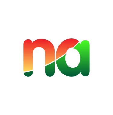 İlk Harf NA Logosu Küçük Harf, Renkli Logotype Modern ve Basit Logo Tasarımı.
