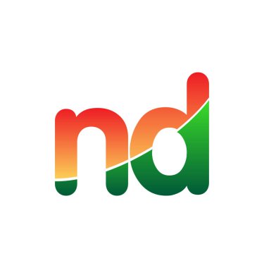 İlk Harf ND Logo Küçük Logo, Renkli Logotype Modern ve Basit Logo Tasarımı.