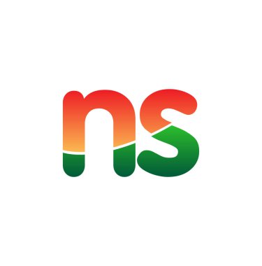 İlk harf NS Logosu Küçük Harf, renkli logotip Modern ve Basit Logo Tasarımı.
