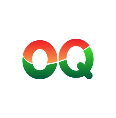 İlk Harf OQ Logosu Küçük Harf, Renkli Logotype Modern ve Basit Logo Tasarımı.