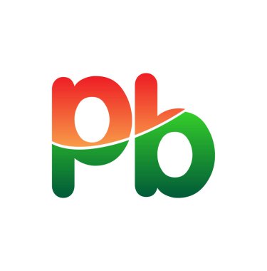 İlk Harf PB Logosu Küçük Harf, Renkli Logotype Modern ve Basit Logo Tasarımı.